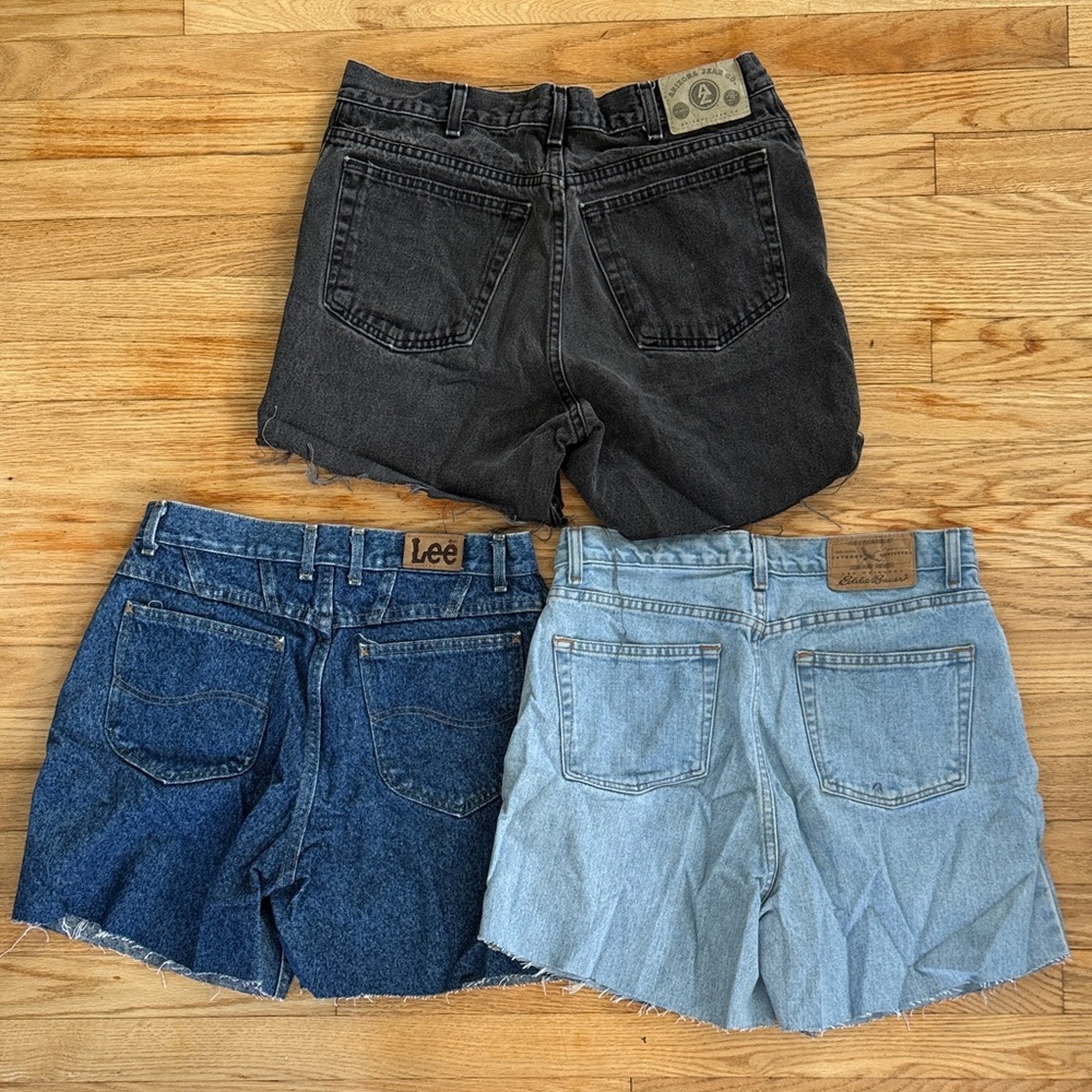 Women's Jean Shorts - Charcoal, Indigo, Light Wash